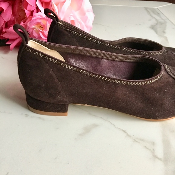 Beautiful Pointed-toe Flats in Brown Suede - Picture 3 of 7